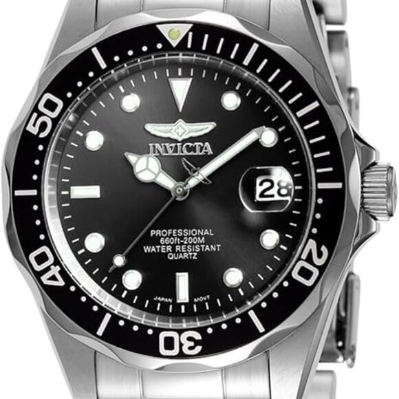 INVICTA Unisex Diver's 8932 Stainless Steel Silver-Tone Watch w/ Date Window - Picture 7 of 10